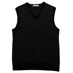J.Crew Vest Mens Size M (Fits S) 100% Lambs Wool Pullover V-Neck Gray